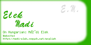 elek madi business card